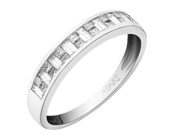 White gold ring with diamonds 0,55 ct - fineness 14 K