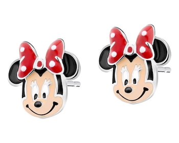 Silver earrings with enamel - Disney