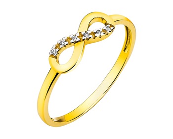 Zlatý prsten se zirkony - nekonečno