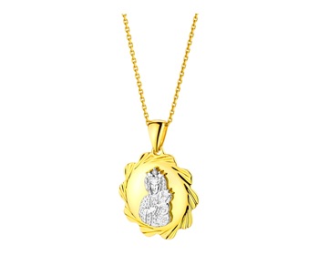 Přívěsek ze žlůtého zlata s diamantem 0,003 ct - ryzost 585