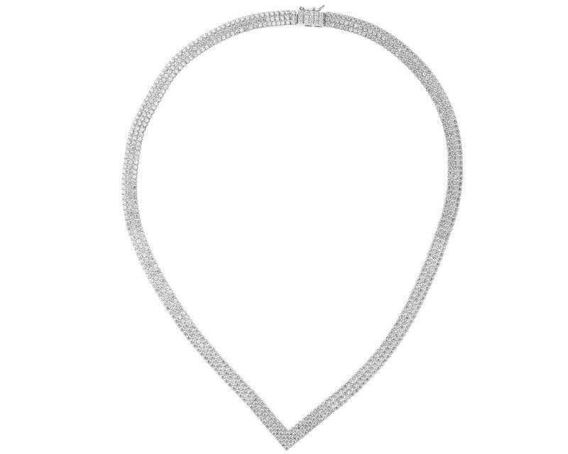 Naszyjnik srebrny z cyrkoniami