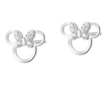 Sterling silver earrings with cubic zirconia - Minnie, Disney
