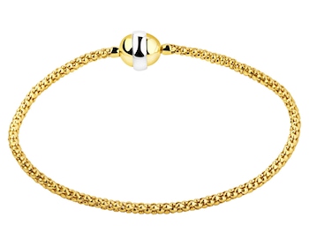 8ct Rhodium-Plated Yellow Gold Bracelet 