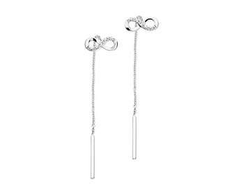 14ct White Gold Earrings with Diamonds 0,006 ct - fineness 14 K