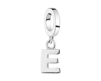 Zawieszka srebrna beads - litera E