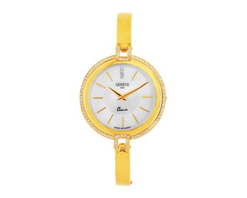 14ct Yellow Gold Watch with Cubic Zirconia