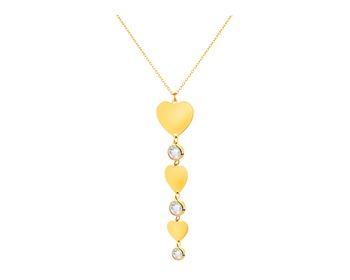 14ct Yellow Gold Necklace with Cubic Zirconia