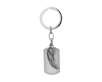 Stainless Steel Key Ring - Feather