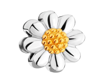 Sterling Silver Beads Pendant - Flower