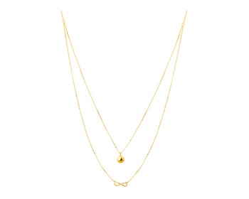 Yellow Gold Necklace - Infinity Symbol