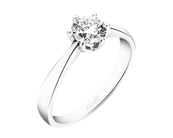 White Gold Diamond Ring 0,70 ct - fineness 14 K