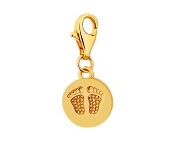 Gold Plated Silver Charms Pendant - Newborn, Feet, Baby