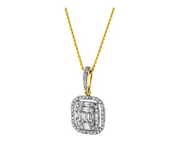 Yellow Gold Diamond Pendant 0,50 ct - fineness 14 K