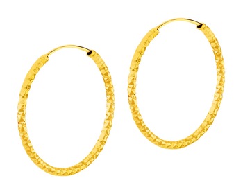 Zlaté náušnice - kruhy, 23 mm