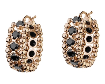 Gold Plated Brass Earrings with Cubic Zirconia