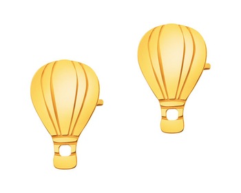 Złote kolczyki - balony