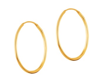 Zlaté náušnice - kroužky, 14 mm