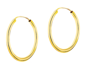 Zlaté náušnice - kroužky, 20 mm
