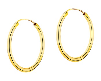 Zlaté náušnice - kroužky, 22 mm