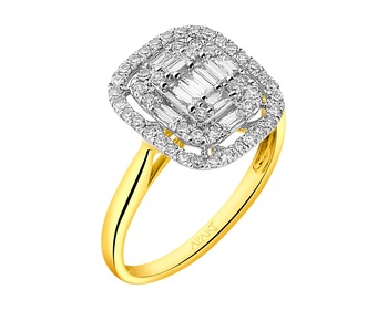 Yellow gold diamond ring 0,49 ct - fineness 14 K