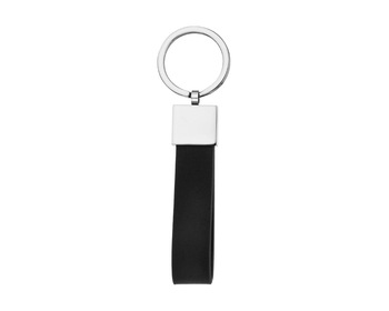 Stainless steel & leather key ring