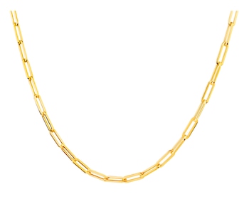 Yellow gold necklace - paper clip