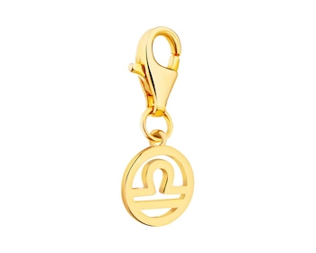 Gold plated silver pendant Charms - Libra