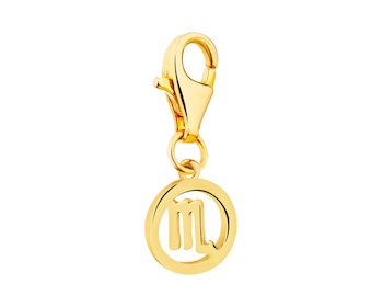 Gold plated silver pendant Charms - Scorpio
