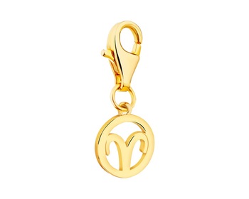 Gold plated silver pendant Charms - Aries