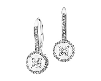 14ct White Gold Earrings with Diamonds 0,33 ct - fineness 18 K