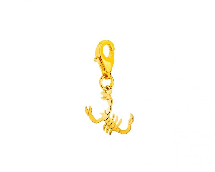 Złota zawieszka charms -znak zodiaku Skorpion
