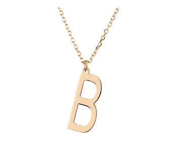 Pozlacený stříbrný náhrdelník - písmeno B