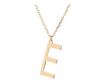 Pozlacený stříbrný náhrdelník - písmeno E