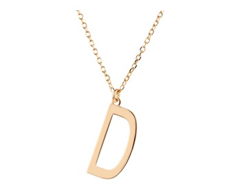 Pozlacený stříbrný náhrdelník - písmeno D