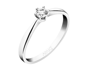 White Gold Diamond Ring 0,13 ct - fineness 18 K