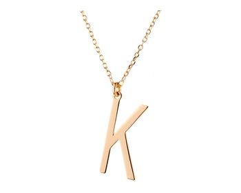 Pozlacený stříbrný náhrdelník - písmeno K 