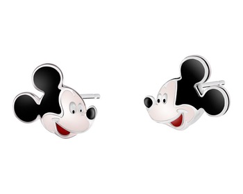 Stříbrné náušnice se smaltem - Minnie Mouse, Disney