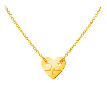 Zlatý náhrdelník, anker - srdce, srdeční tep