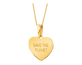 Zlatý přívěsek - srdce, SAVE THE PLANET