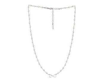 Stříbrný náhrdelník s perletí - nekonečno