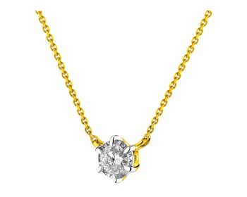 Zlatý náhrdelník s brilianty 0,14 ct - ryzost 585