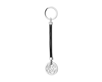 Stainless steel keychain with a bracelet opener function