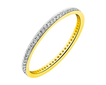Gold ring with diamonds 0,15 ct - fineness 14 K