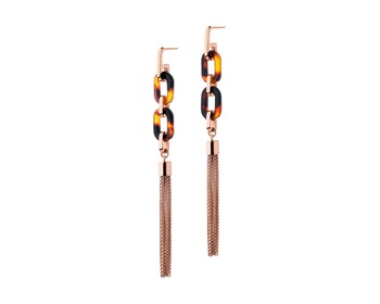 Stainless steel earrings with epoxy resin