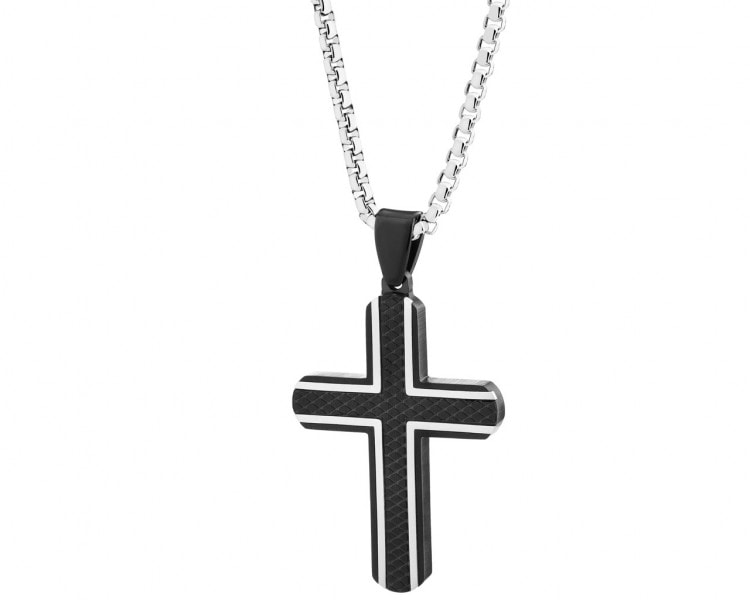Stainless steel necklace - cross