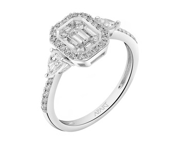 Prsten z bílého zlata s diamanty 0,83 ct - ryzost 750
