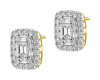 Zlaté náušnice s diamanty 1,40 ct - ryzost 585