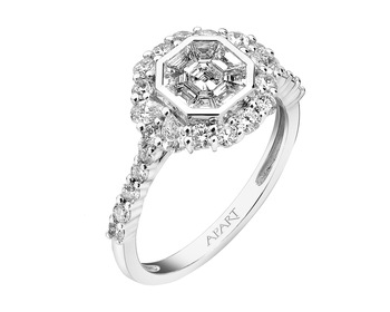Prsten z bílého zlata s diamanty 1,04 ct - ryzost 750