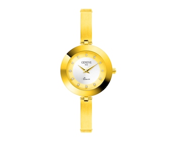 14 K Yellow Gold Gold Watch with Cubic Zirconia