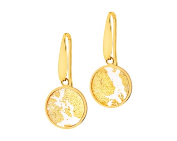 Gold-Plated Brass Earrings with Murano Glass
